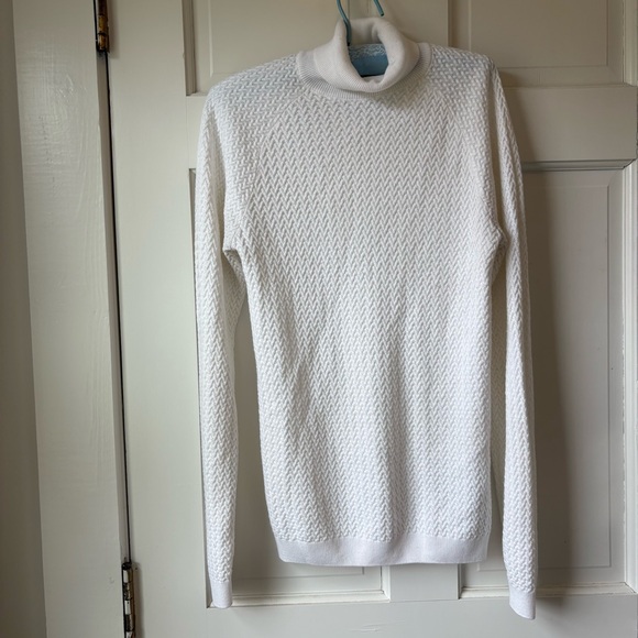 ASOS Sweaters - ASOS Cream White Textured Knit Turtleneck Sweater Size S